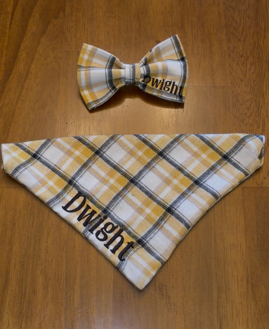 Dog Bandana and Bow Tie Set